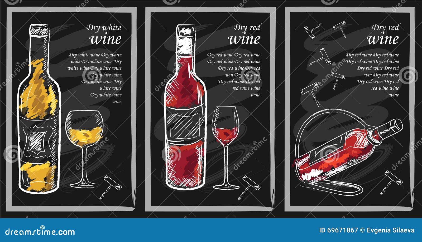 drink menu elements chalkboard restaurant blackboard drawing hand drawn chalkboard vector illustration wine list 69671867