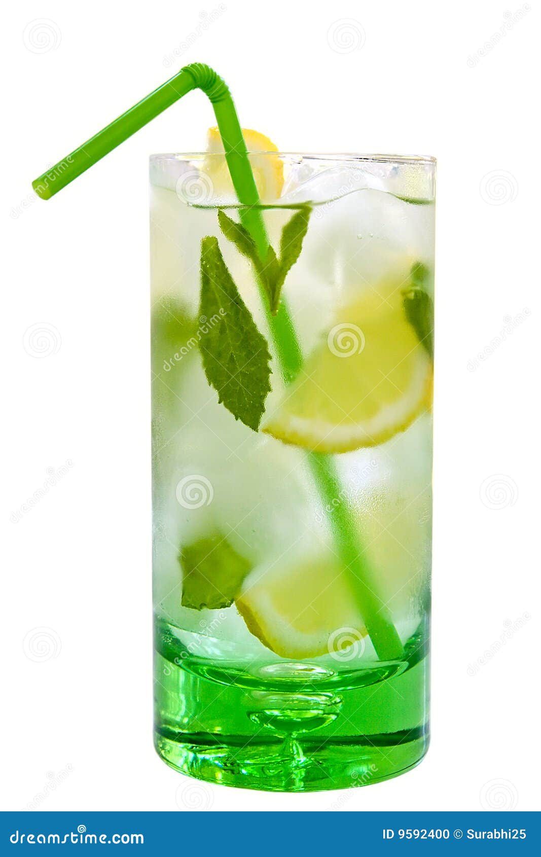 Drink with mint and lemon stock photo. Image of close 9592400