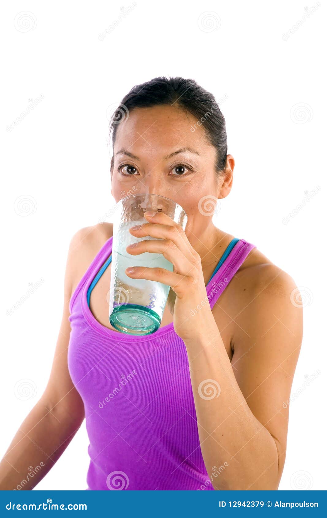 Drink water stock image. Image of glass, outfit, fitness 12942379
