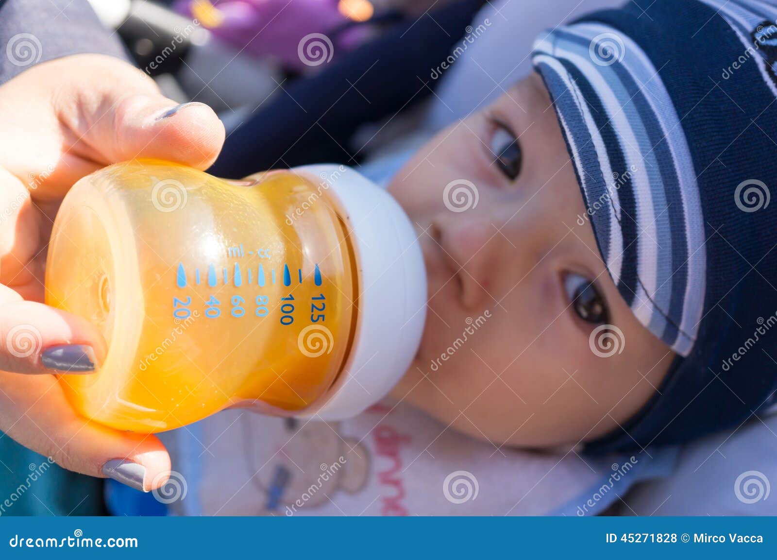 Drinking baby stock photo. Image of bottle, drinking 45271828
