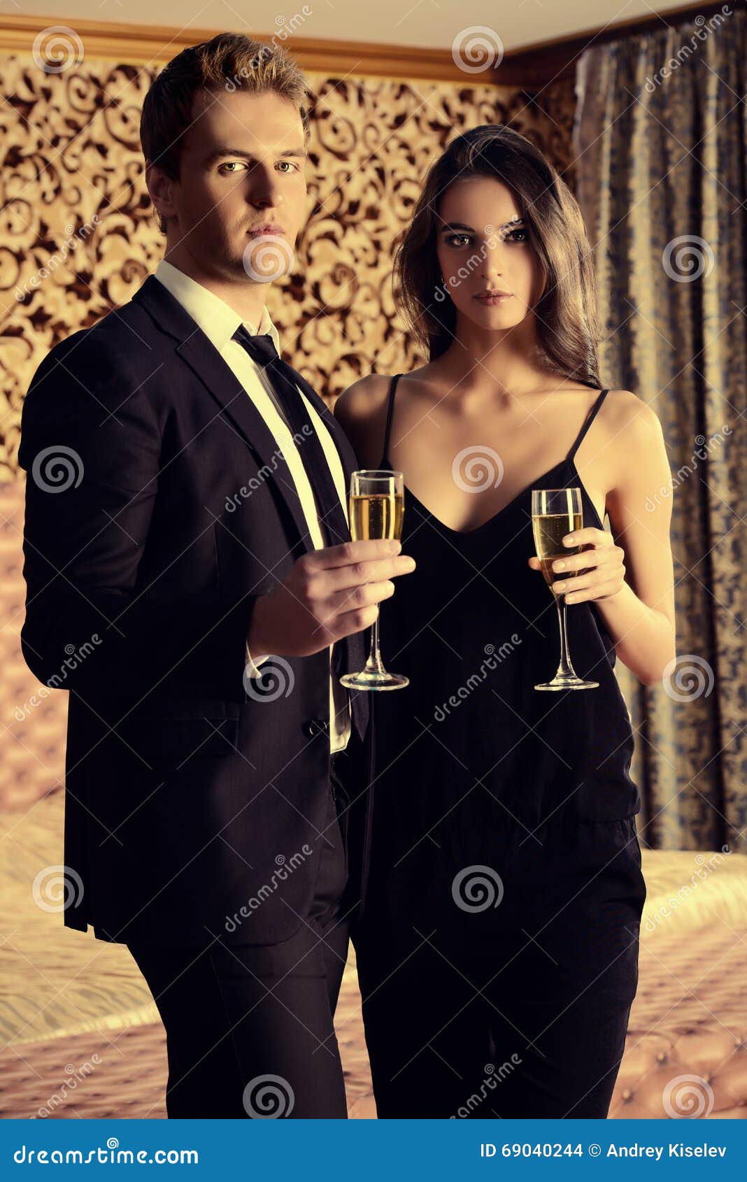 Drinking champagne stock photo. Image of classy, flirt - 69040244