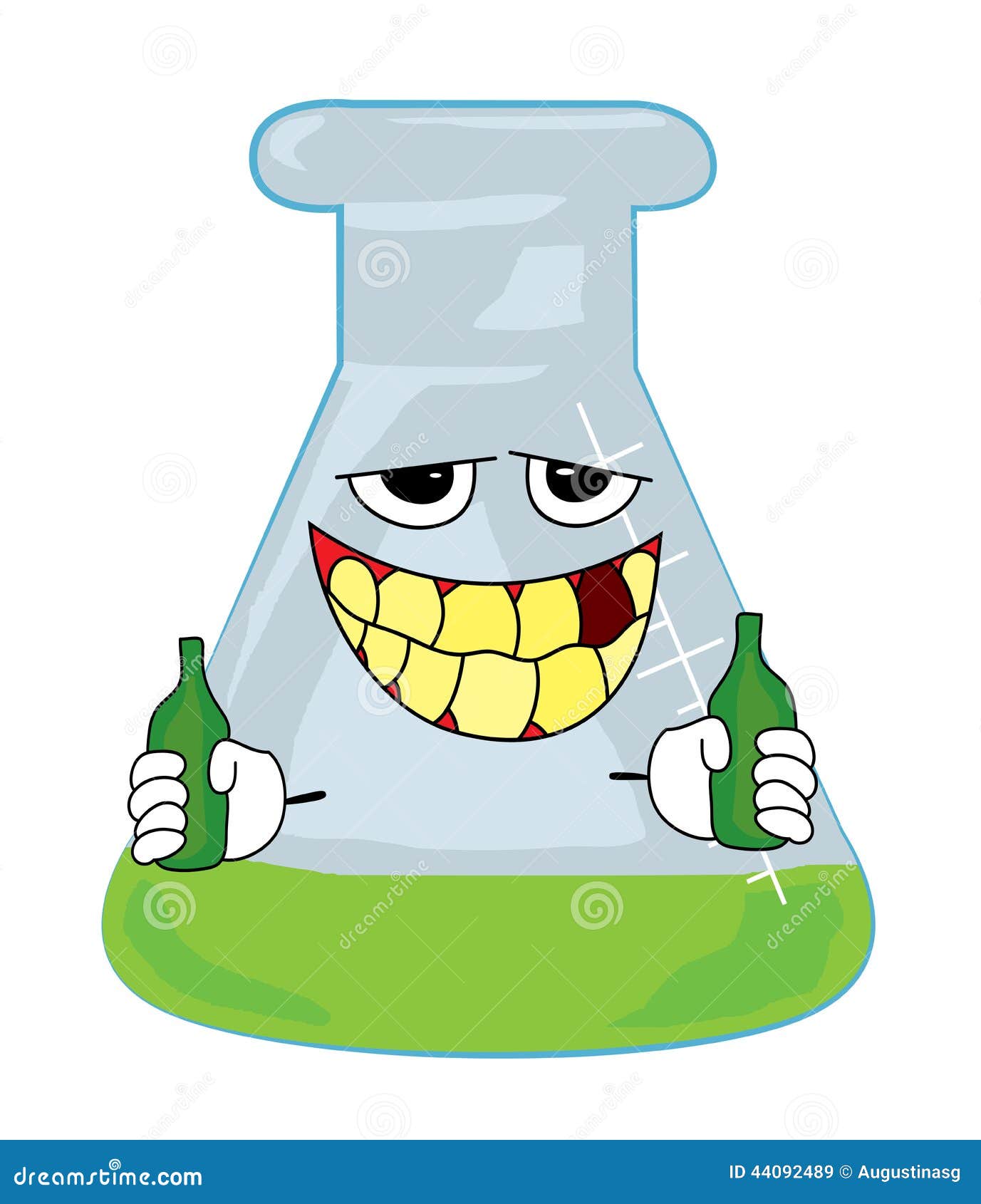 Drinking Chemical Flask Cartoon Stock Illustration Illustration of