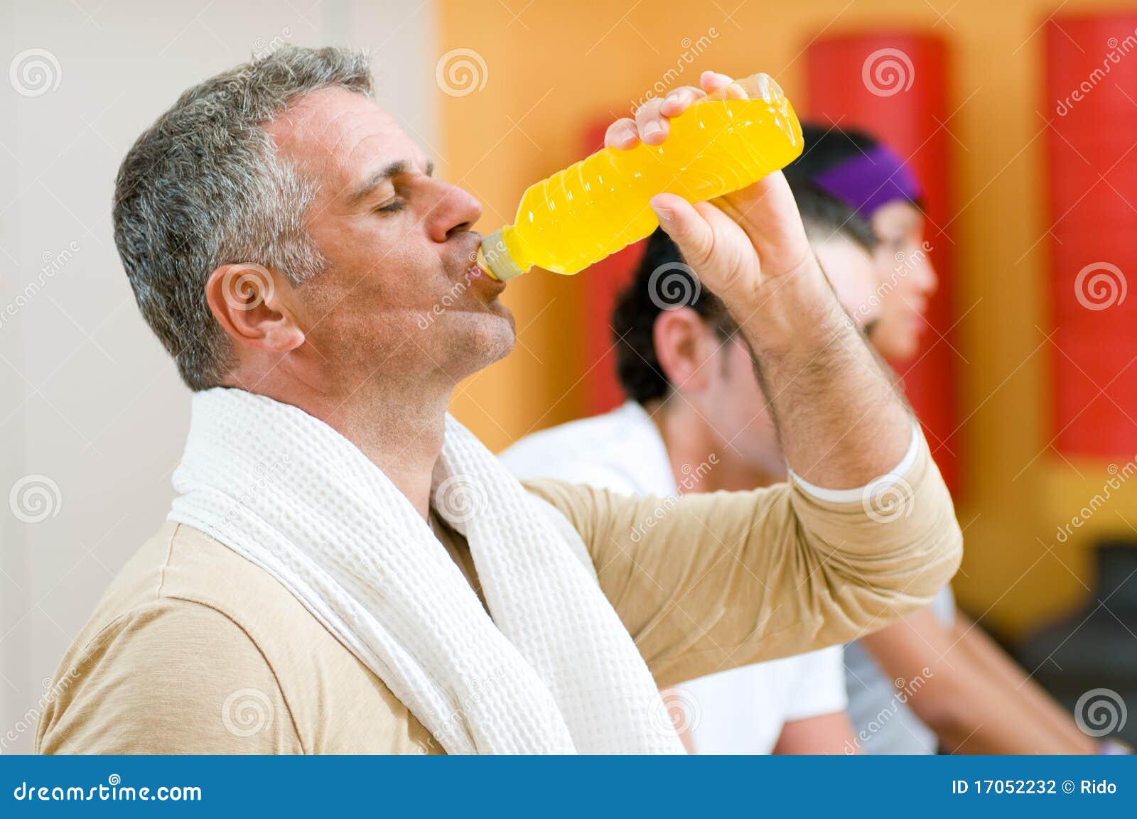 Drinking Energy Drink at Gym Stock Photo Image of body, hydrate 17052232