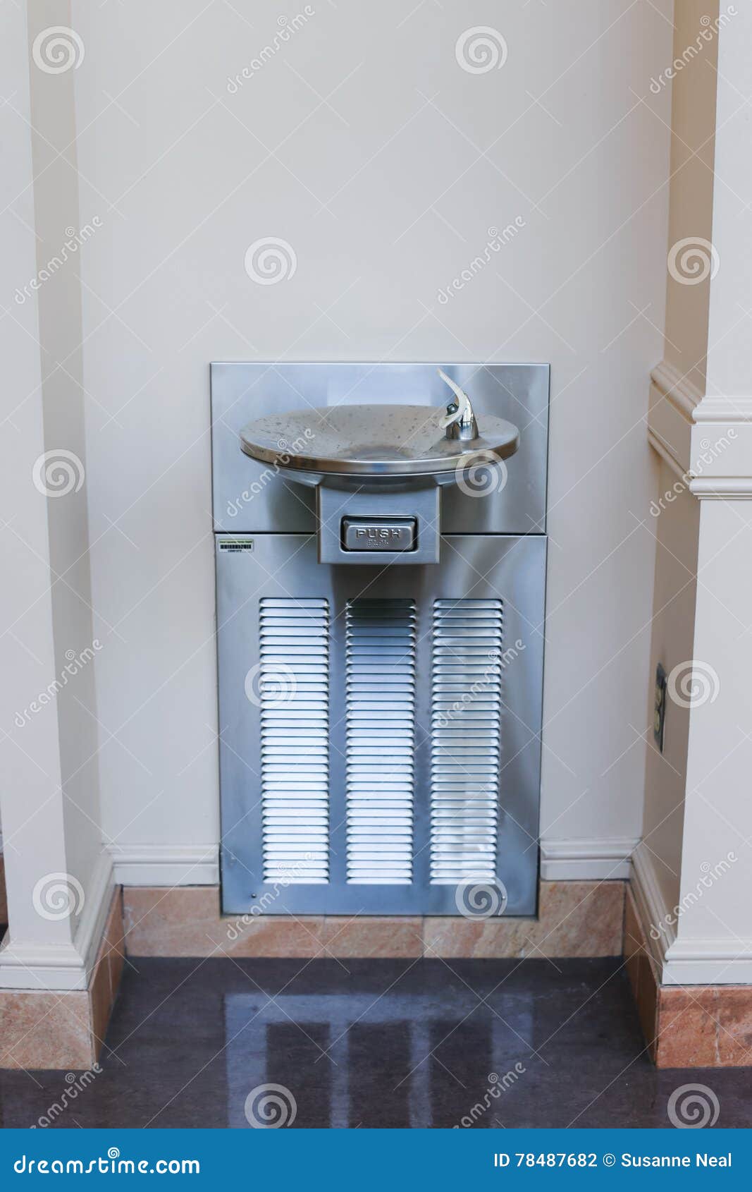 Drinking Fountain Connected To An Interior Wall Stock Photo