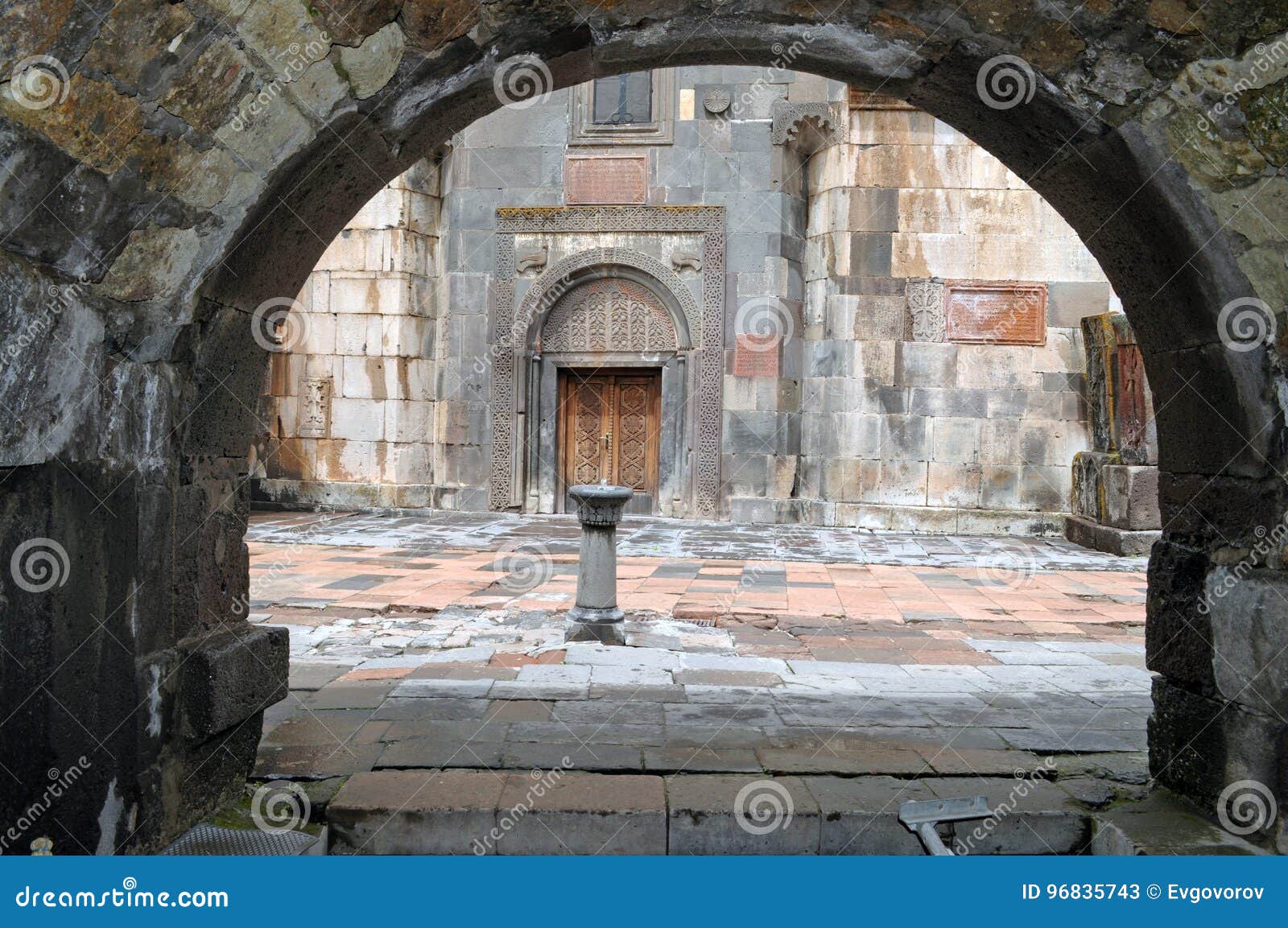 Drinking Fountain in the Monastery Geghard Stock Image - Image of