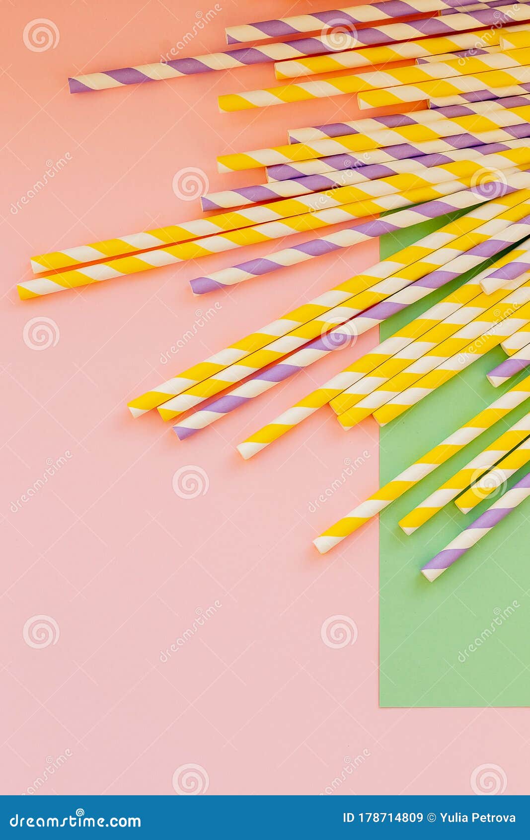 Drinking Paper Colorful Straws for Reusable and Reduce the Use of
