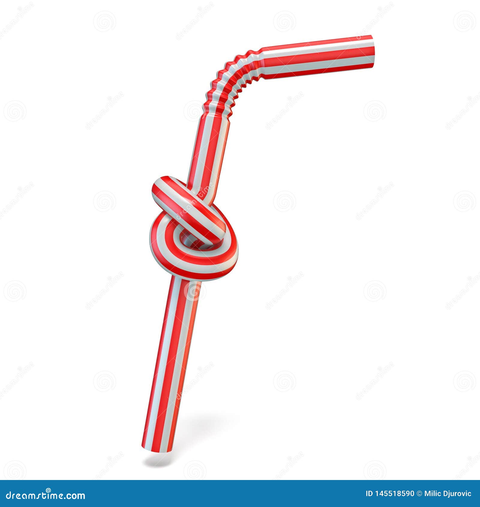 drinking straw knot 3d