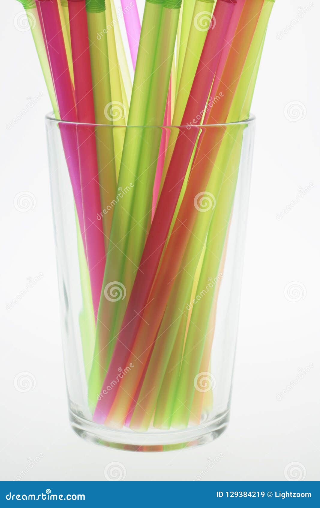 Drinking Straws in Glass stock image. Image of thirst 129384219
