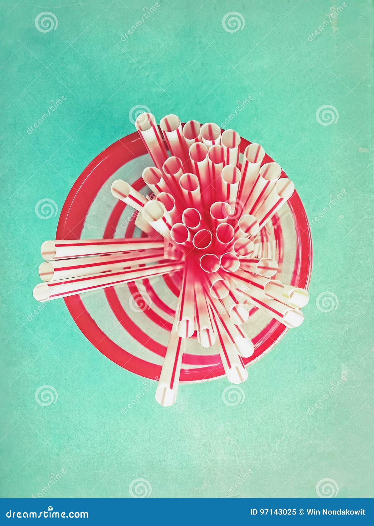 Drinking Straws in Retro Color Stock Image Image of fashioned