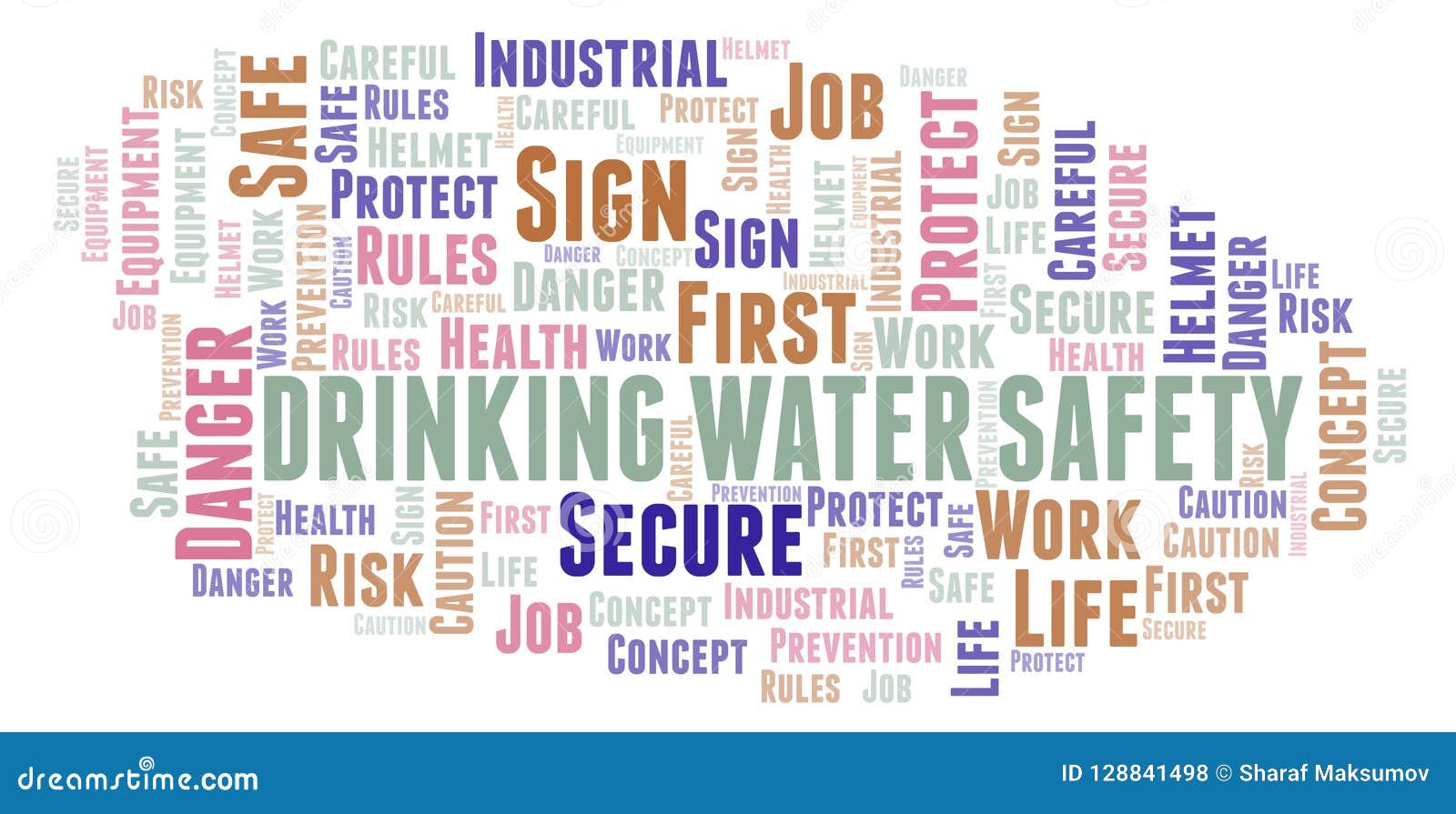 Drinking Water Safety Word Cloud. Stock Illustration Illustration of