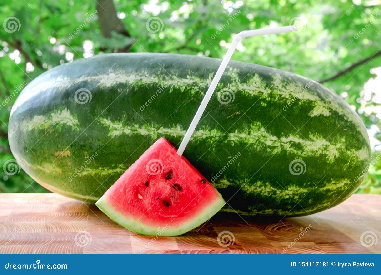 Drinking a Watermelon from a Straw Stock Image Image of freshness