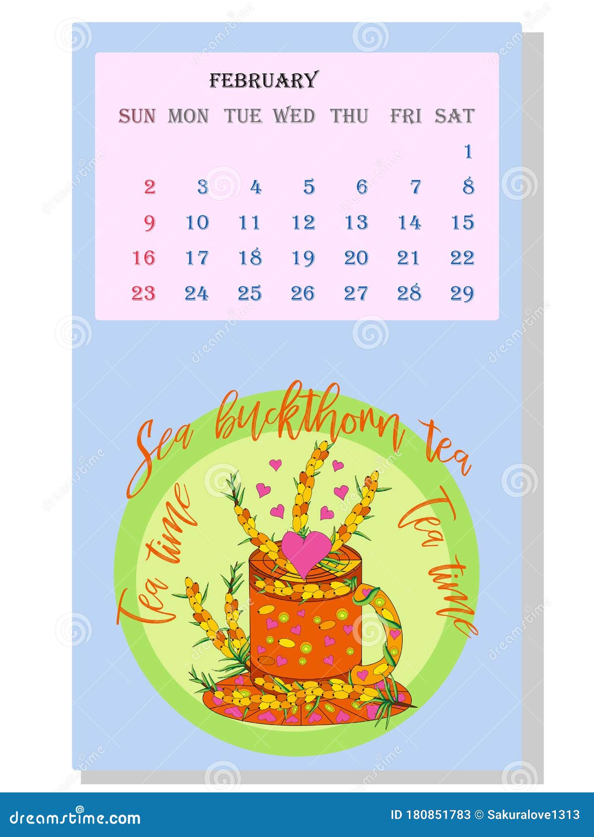 Download Drinks Calendar: With Seasonal Dessert Drawings Of Various Tea, Coffee, Cocoa. Teas With ...