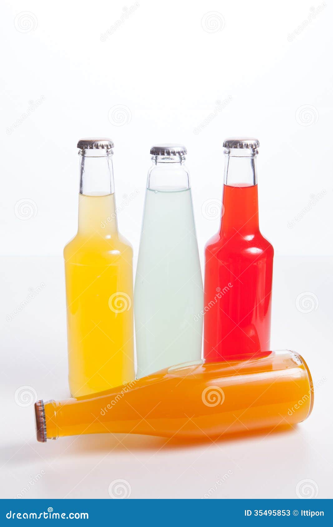 Drinks in glass bottles stock image. Image of cold, alcohol 35495853