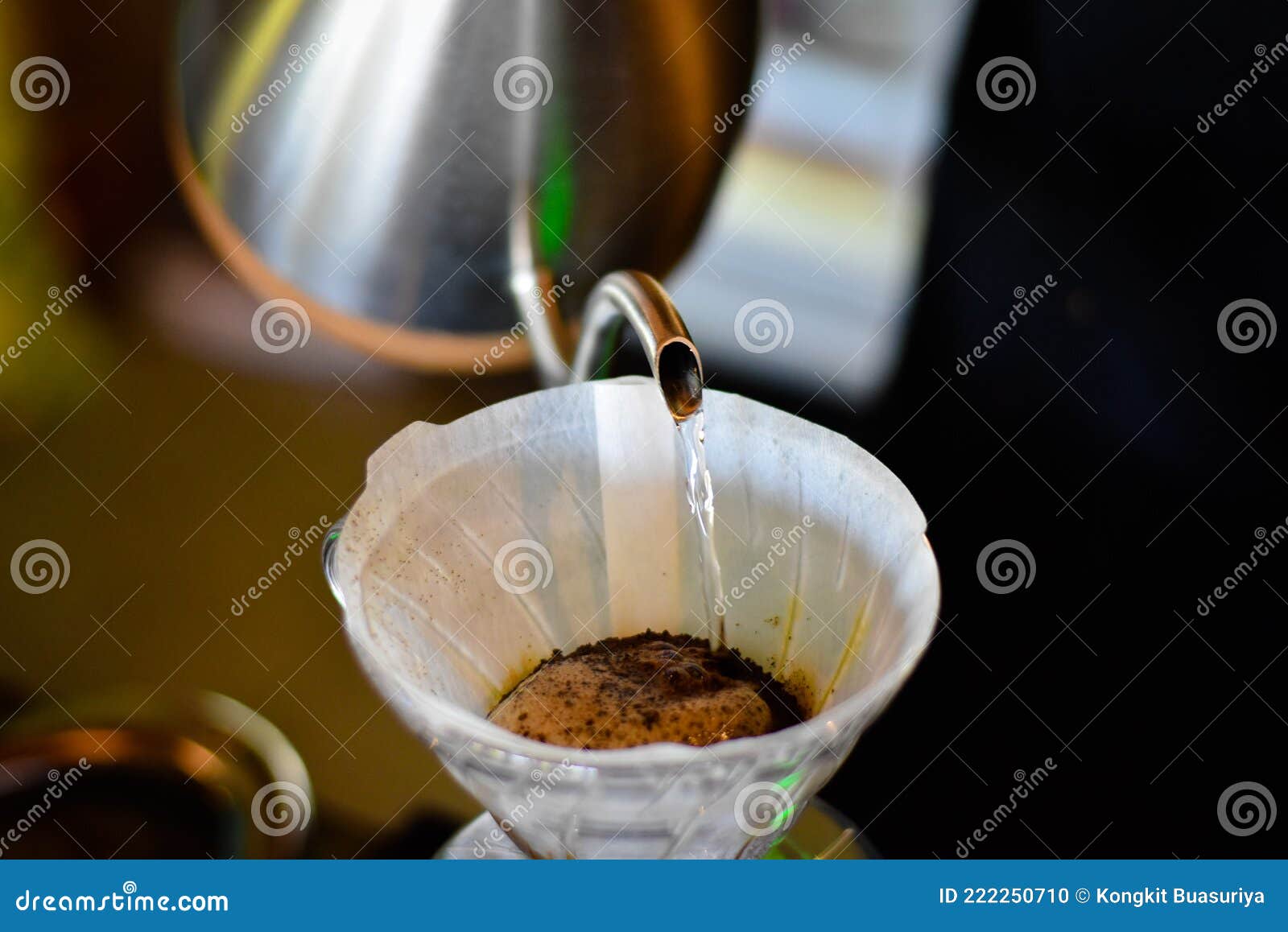Drip Coffee, Barista Making Drips Coffee Stock Photo Image of