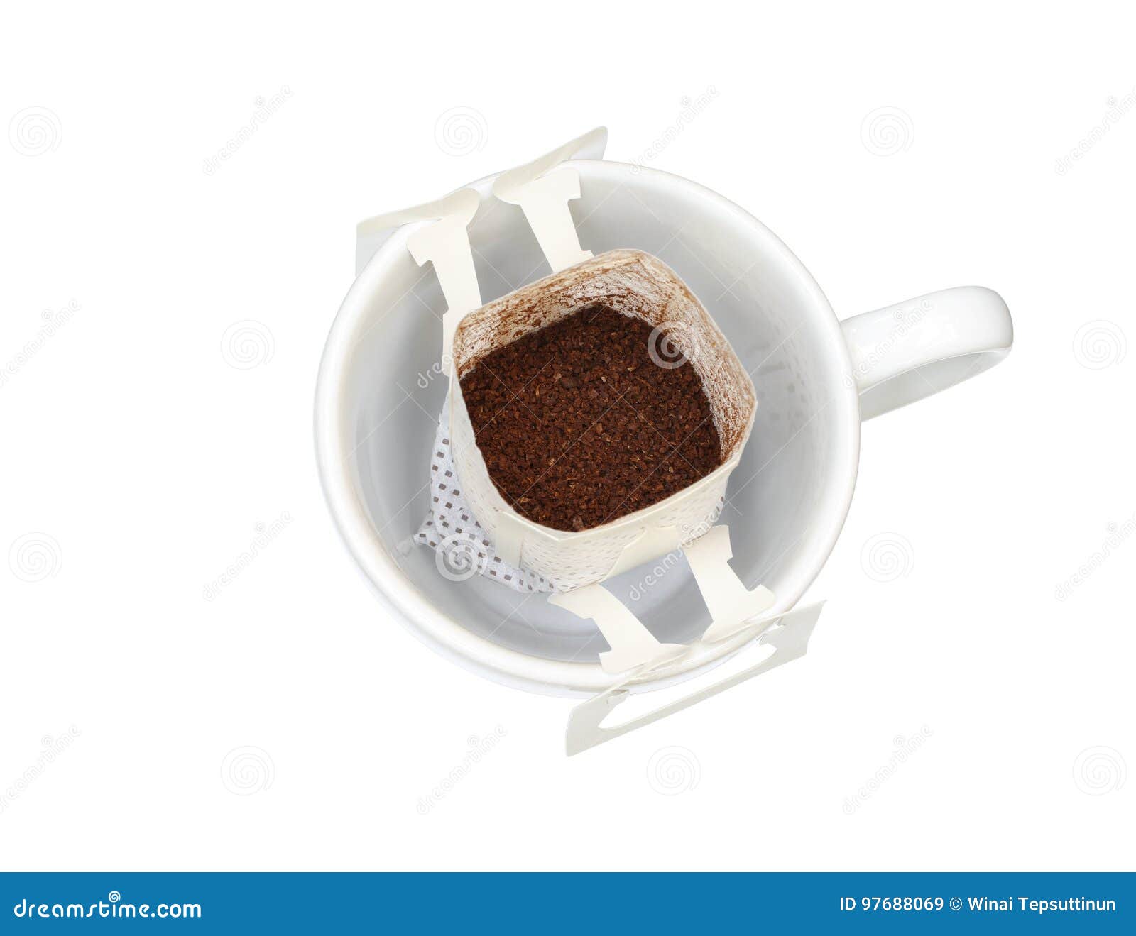 Drip coffee in cup stock image. Image of filter, drip 97688069