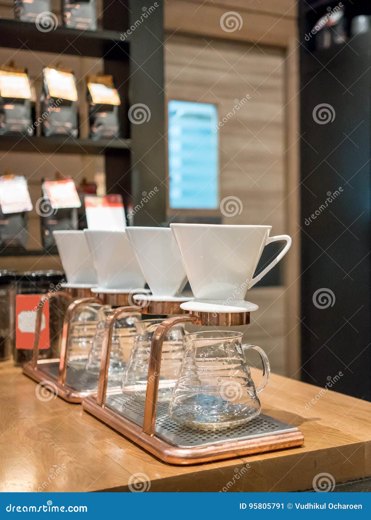 Drip Coffee Glass Kits stock image. Image of leisure 95805791