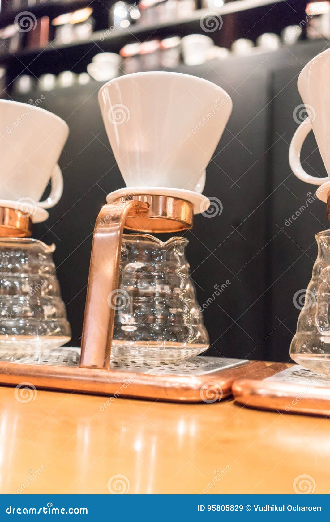 Drip Coffee Glass Kits stock image. Image of brass, lifestyle 95805829