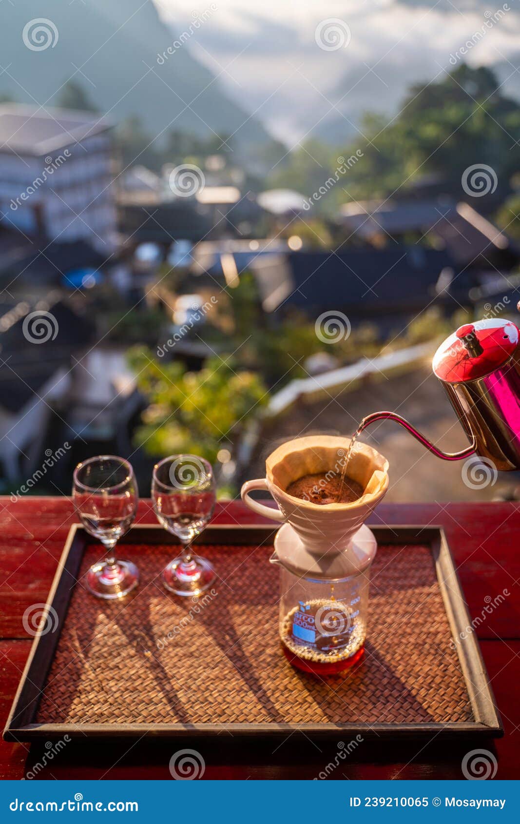 Drip Coffee Set for Brew Coffee Stock Image Image of teapot, drip