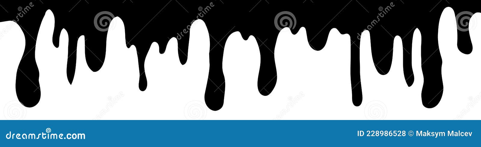 Drip of Oil, Sauce or Paint Isolated on White Background. Black Slime Drips  Over a White Background. Stock Vector - Illustration of cartoon, abstract:  228986528