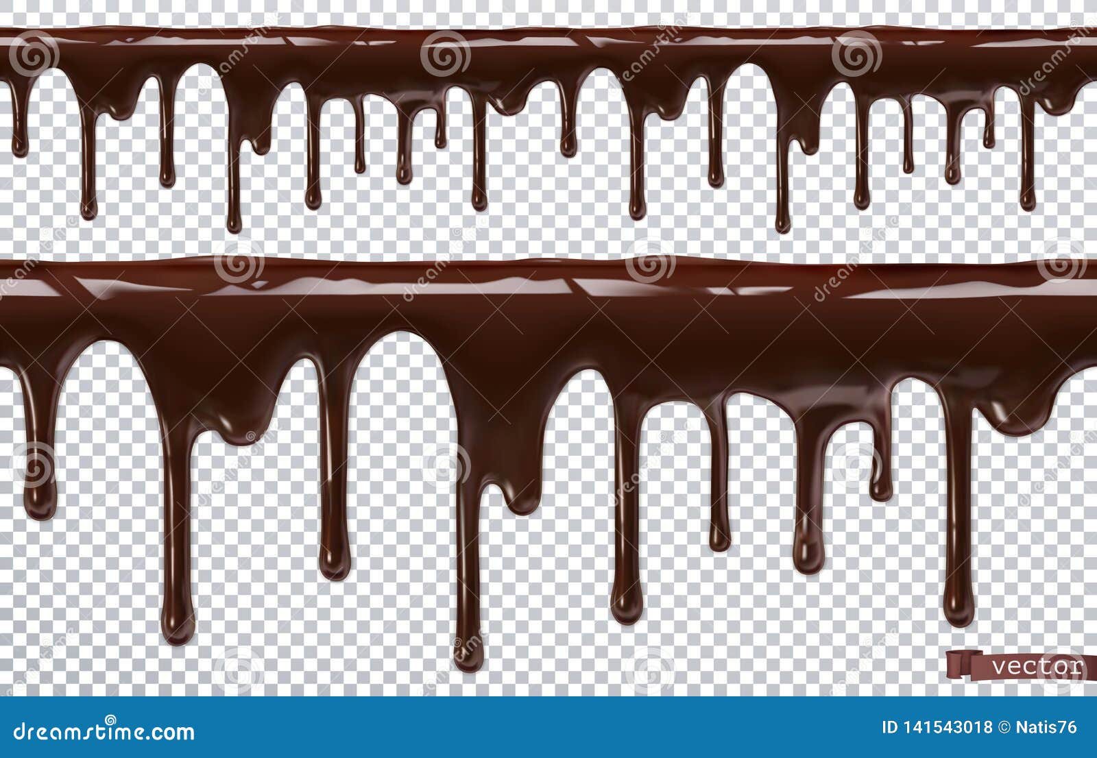 dripping chocolate. melt drip. 3d , seamless pattern