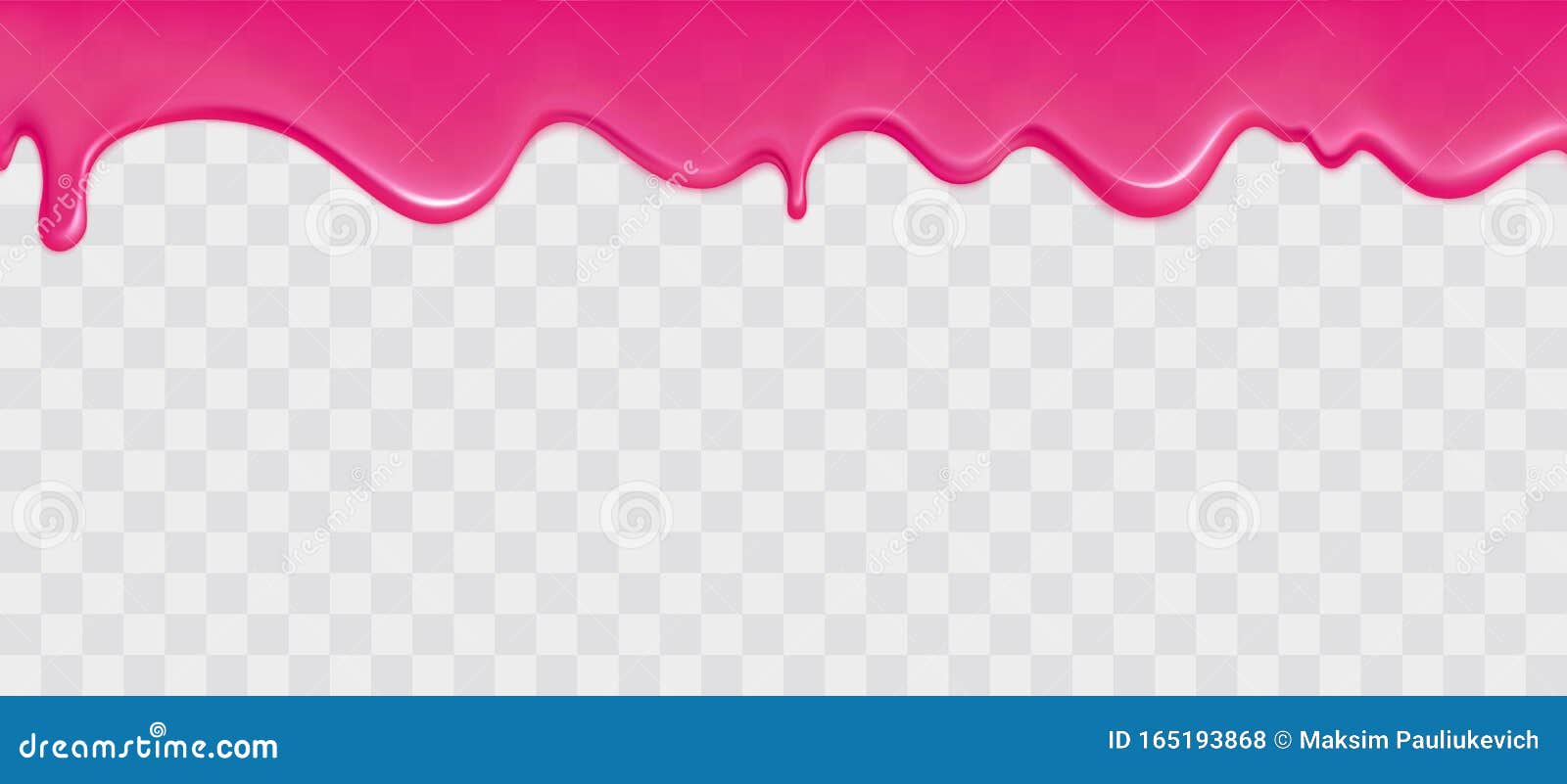 dripping glossy pink slime border