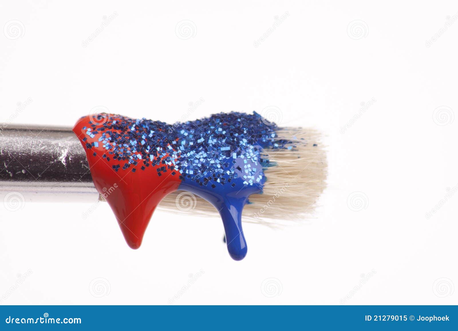 Dripping Paint Brush with Glitter Stock Image Image of drips