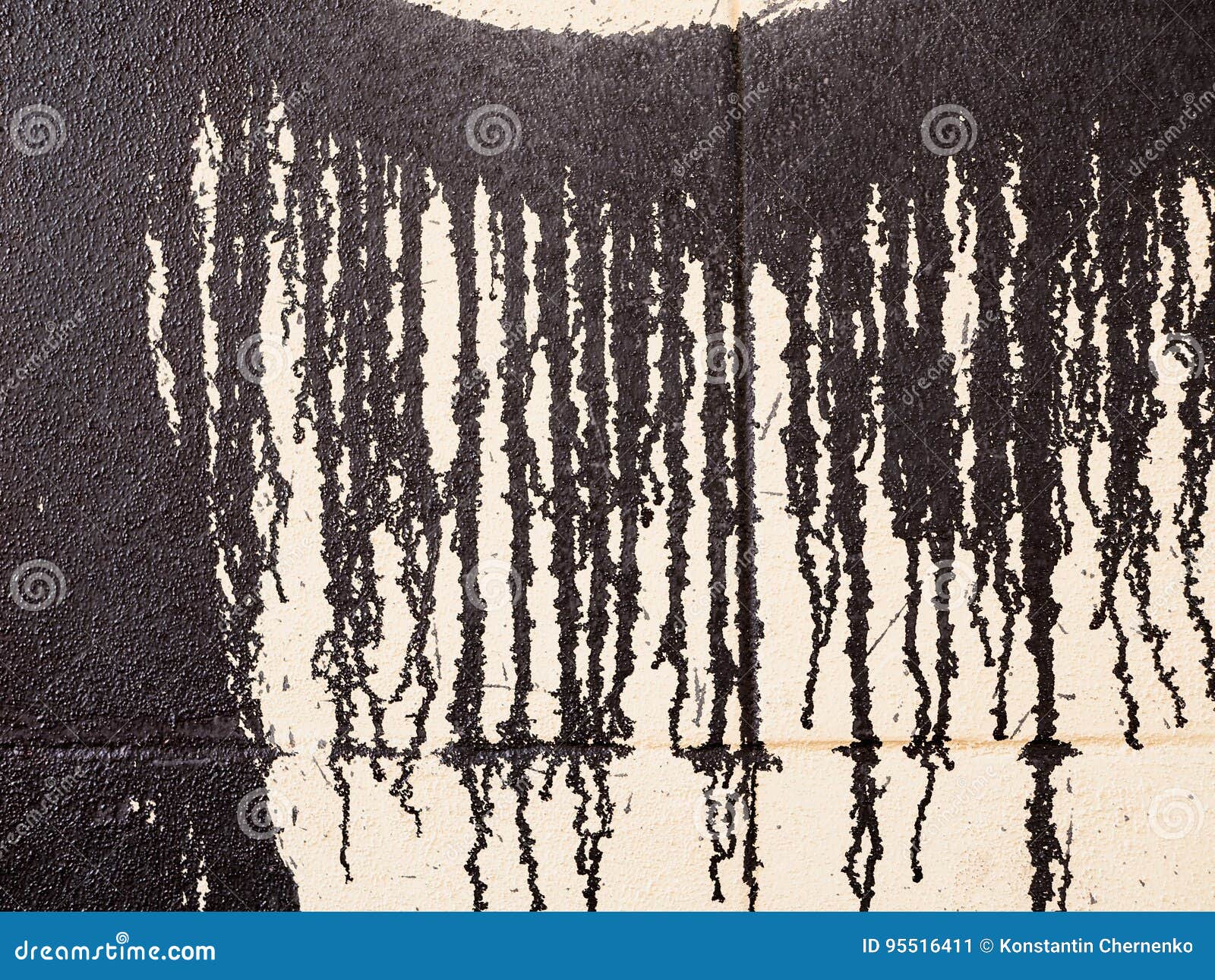 Dripping paint at an wall. stock image. Image of backdrop 95516411