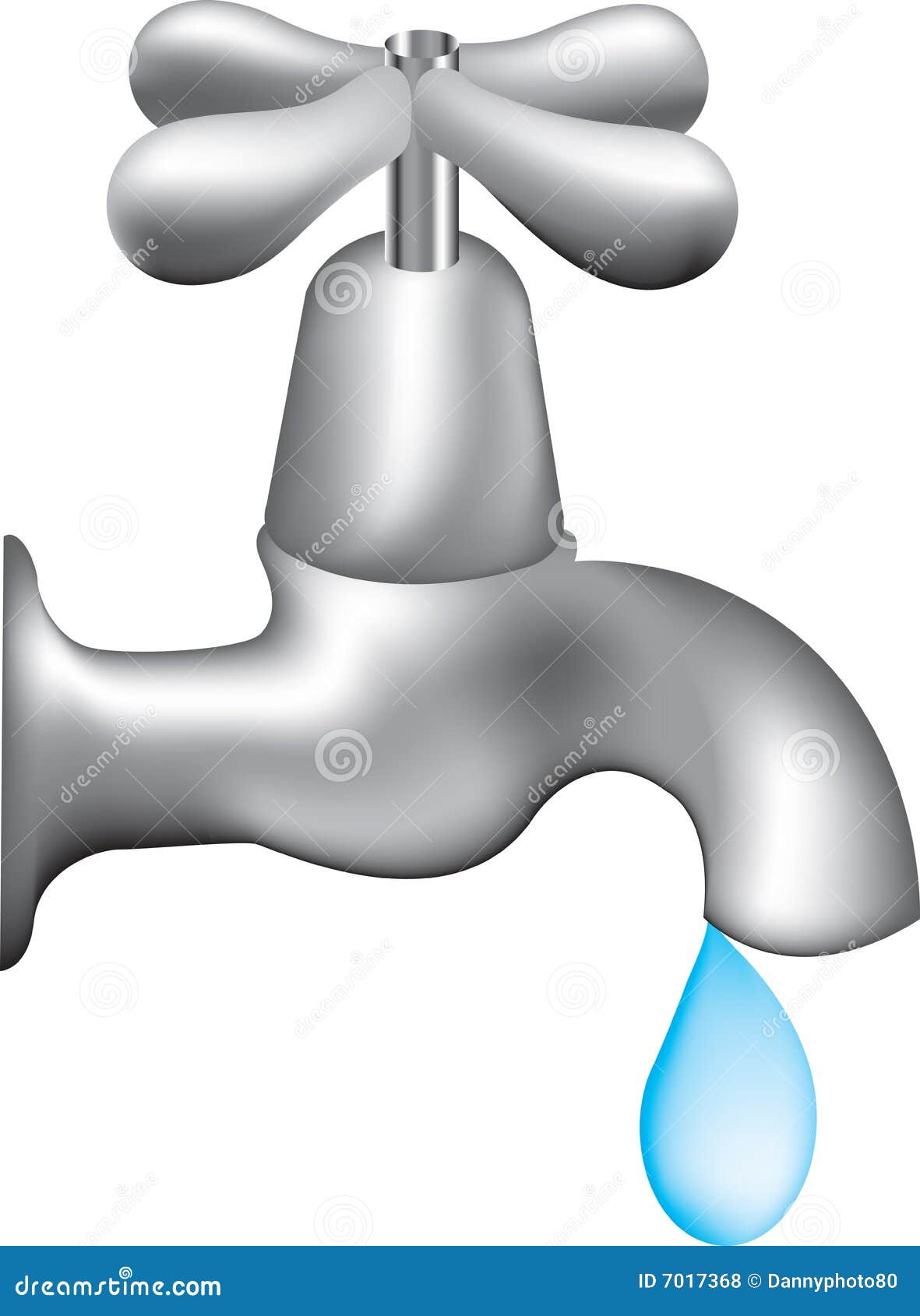 Dripping tap stock illustration. Illustration of water - 7017368