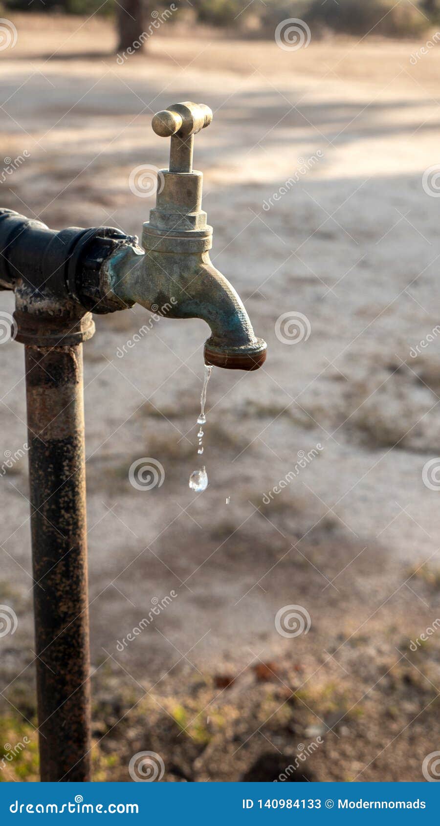 Do Not Waste Water, Stop Your Tap from Dripping Stock Image Image of