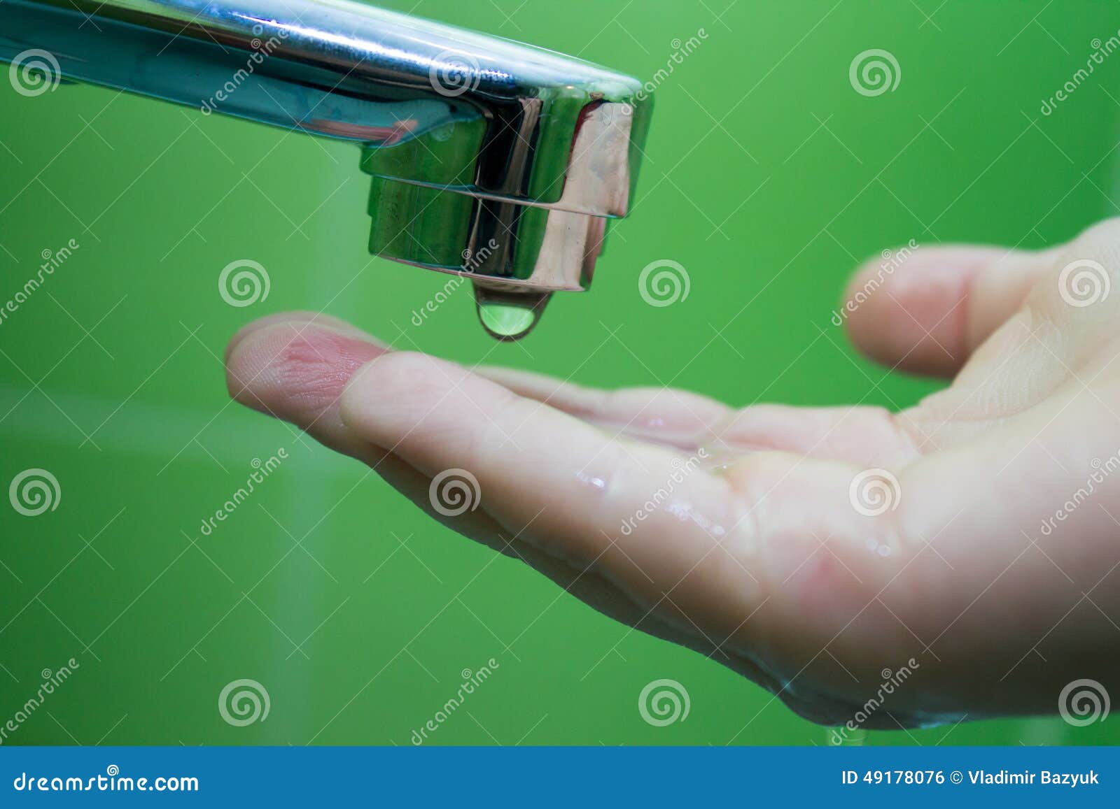 Dripping water on hand stock photo. Image of clean, hand 49178076