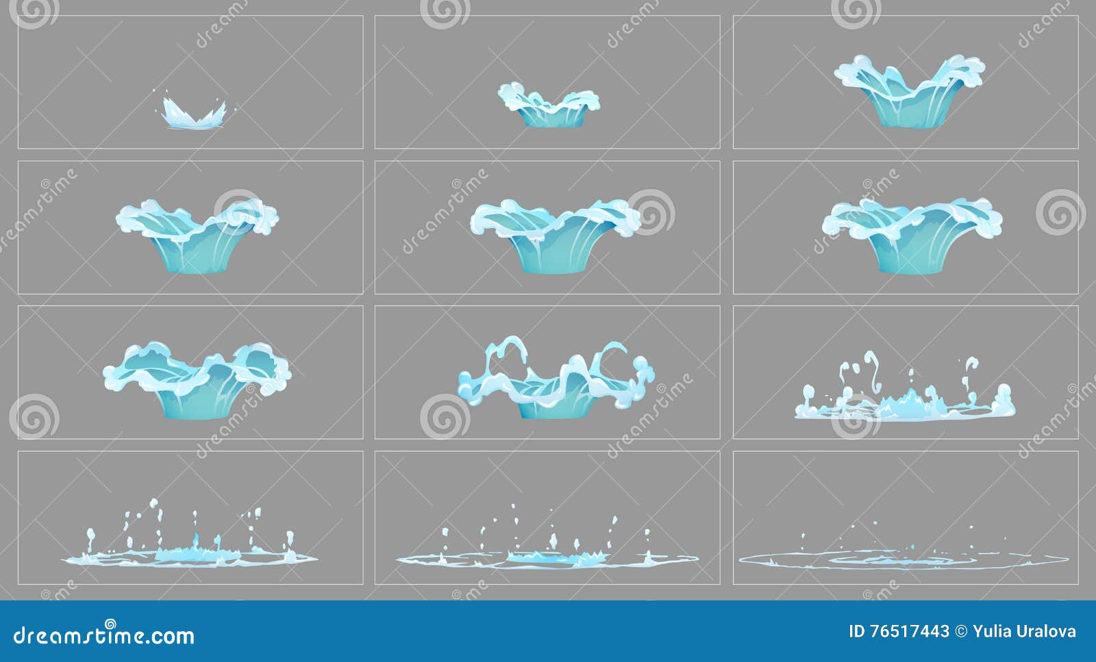 dripping water special effect animation frames