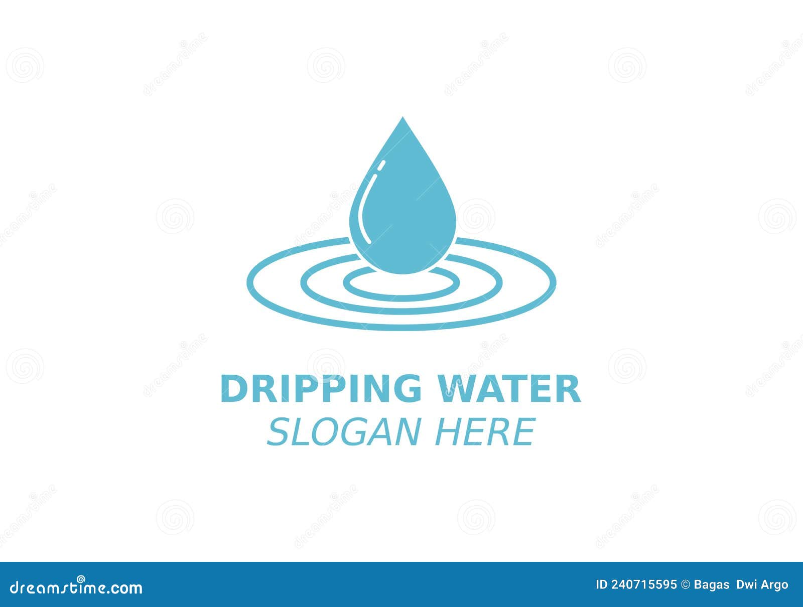 Dripping Water Symbol Logo Design Template.Vector Stock Vector