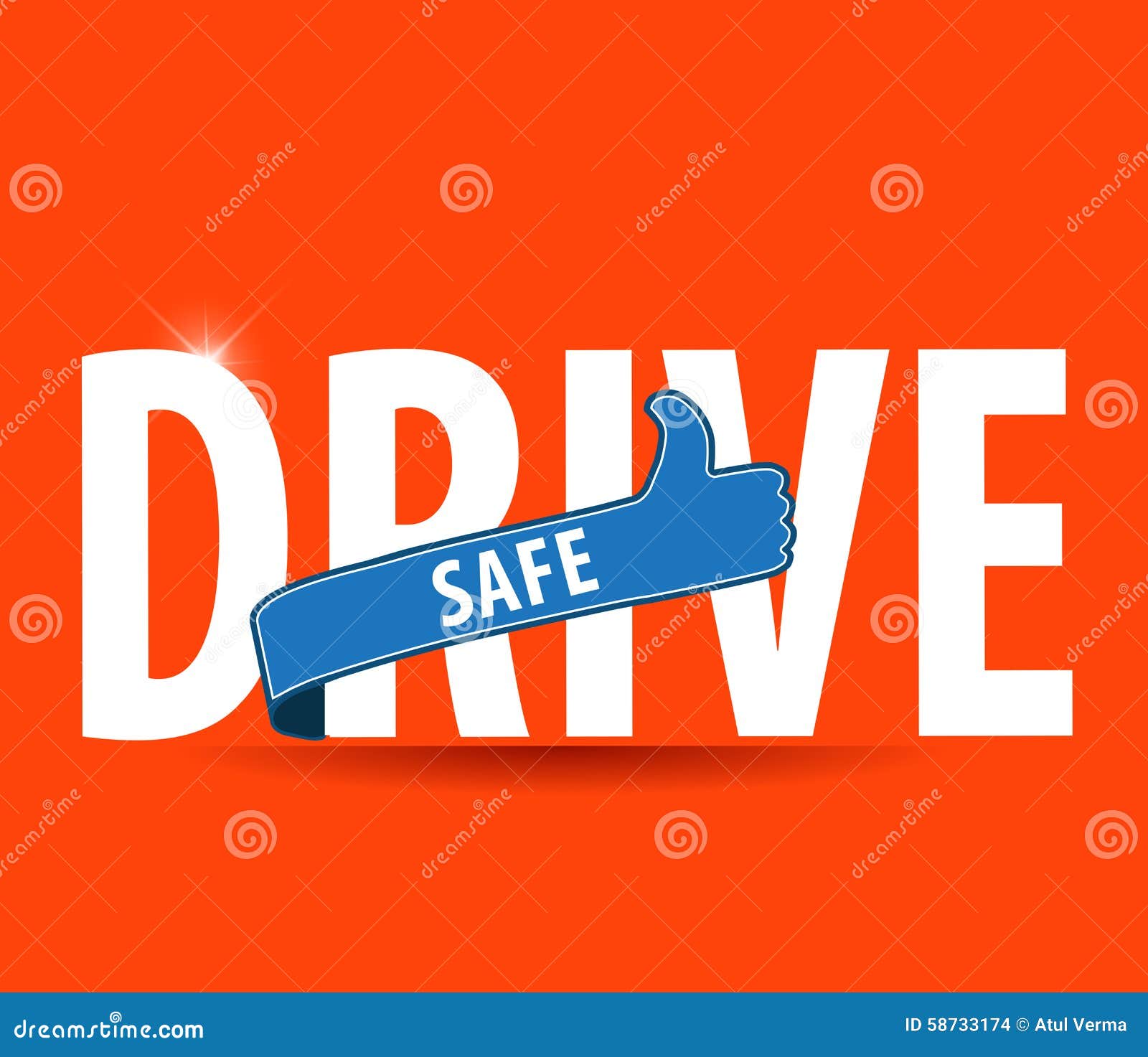 Drive Safe and Carefully Icon/ Safe Driving Concept Stock Vector