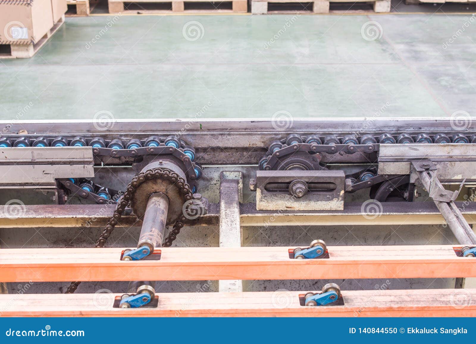 The Drive Shaft of Line Conveyor System Stock Photo Image of product