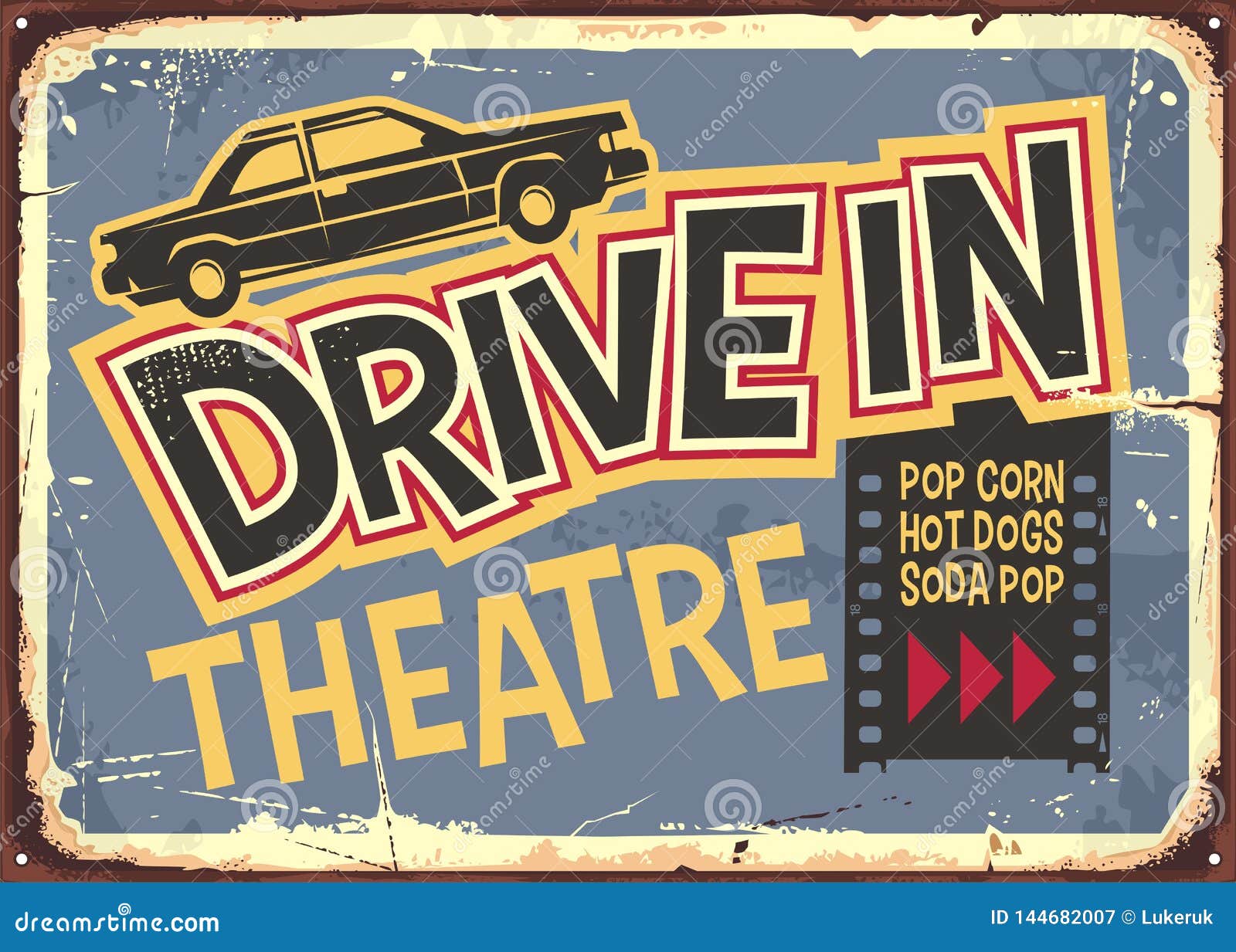 drive in theater vintage sign 