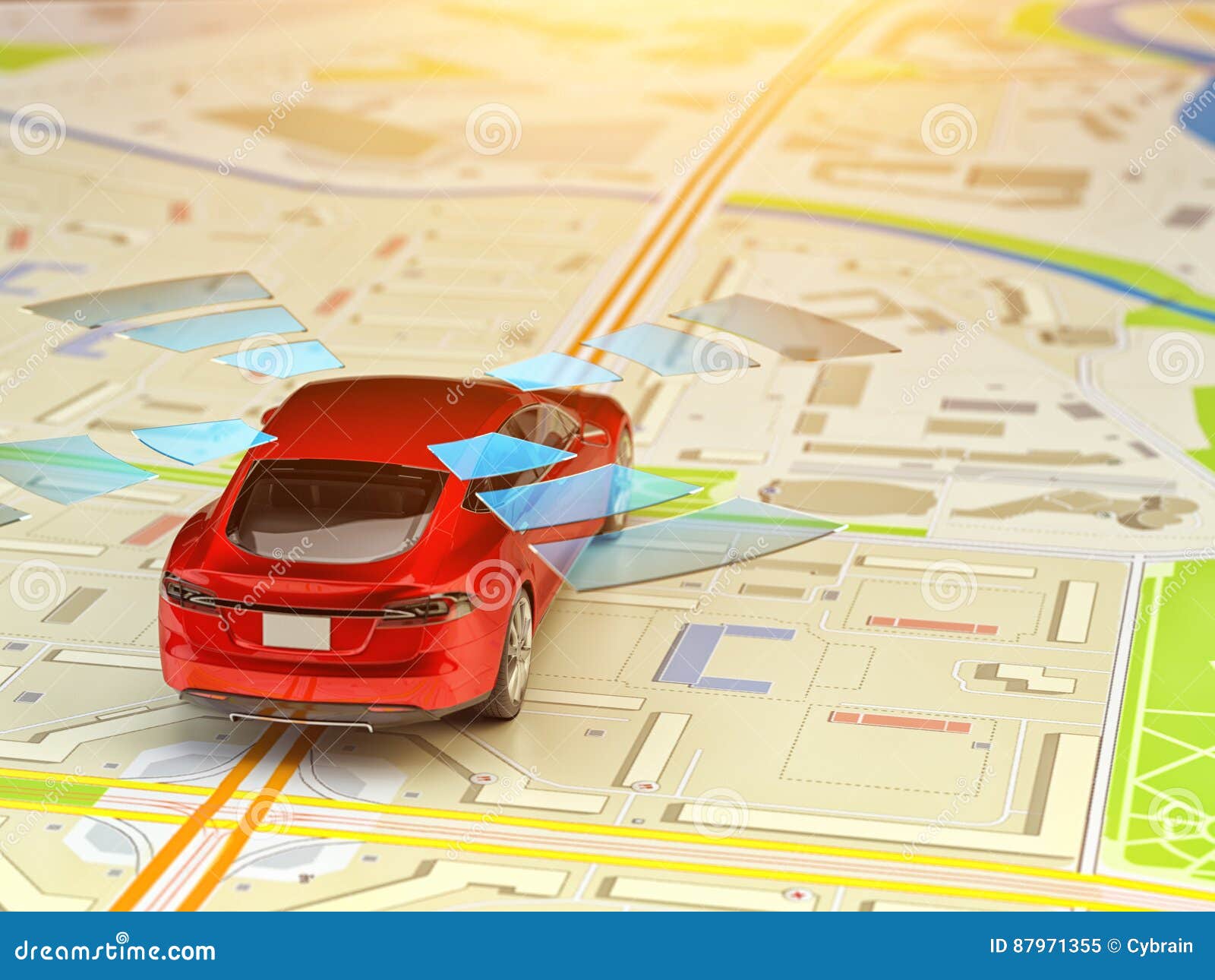Driver Assistance System Self Driving Vehicle Autopilot And Driverless Technology Concept Stock Illustration Illustration Of Monitoring Safety