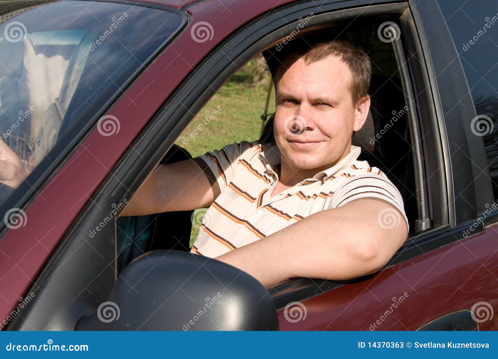 Driver Behind the Wheel of a Car Stock Image Image of driving
