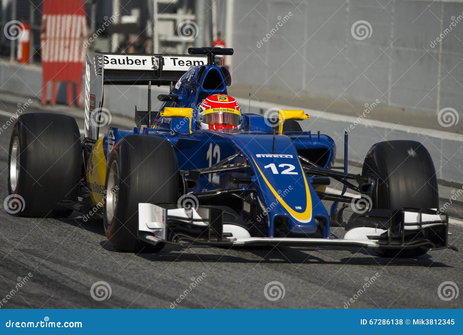 Driver Felipe Nasr. Team Sauber F1 Editorial Stock Photo - Image of 