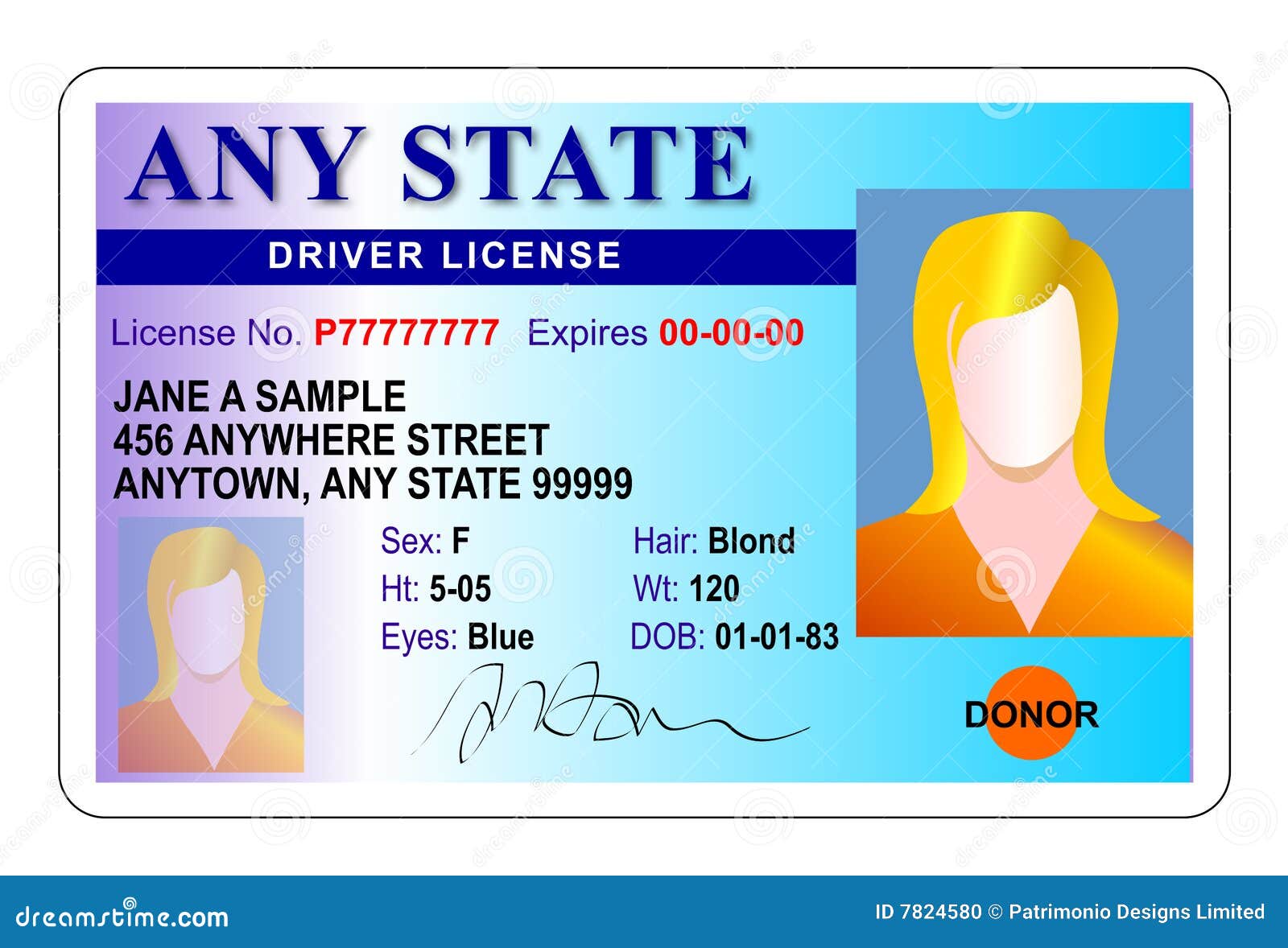 Driver License Identity Card Stock Illustration - Illustration of Inside Blank Drivers License Template