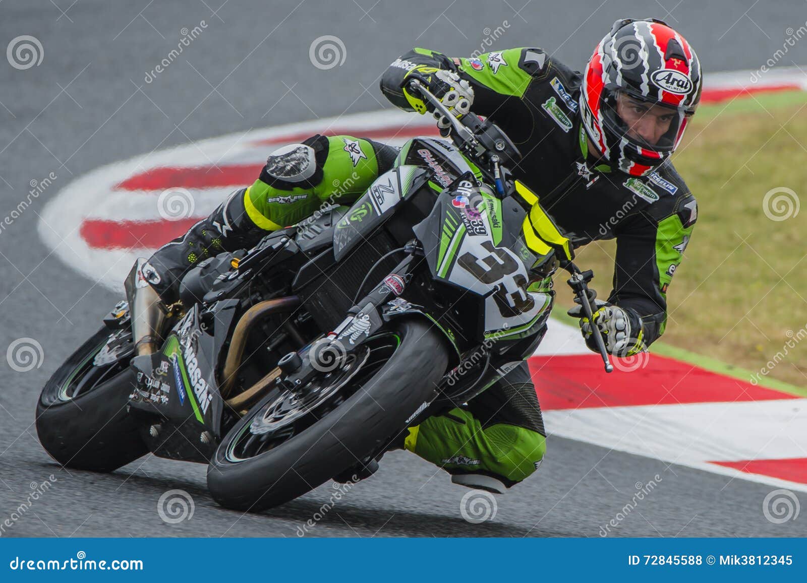 Driver Miguel Angel Chaparro. Kawasaki Z Cup Editorial Stock Photo - of motorbike, kawasaki: 72845588