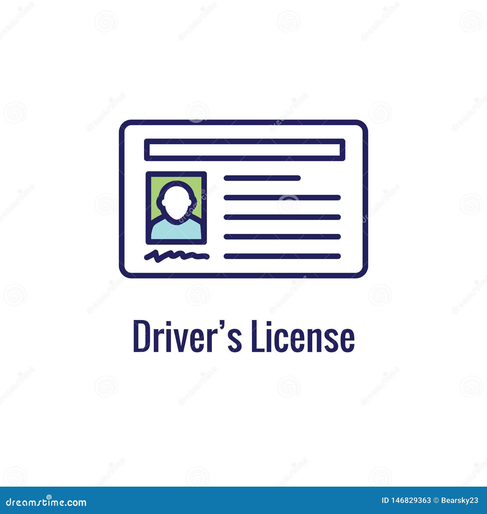 drivers test and license icon set and - web header banner