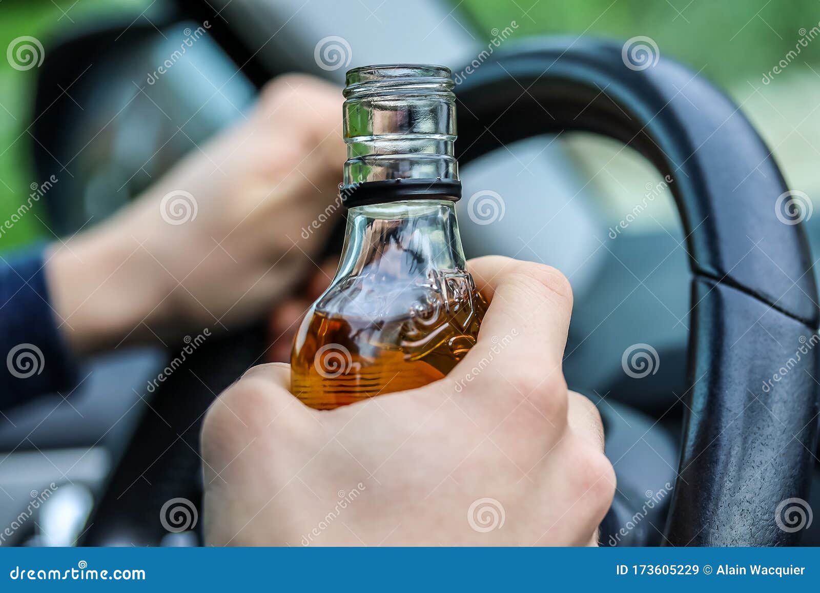 Drives a Car while Drinking Alcohol Stock Image Image of adult, road
