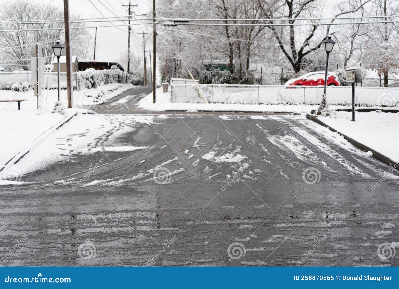Driveway after Snow Removal Editorial Image - Image of equipment ...