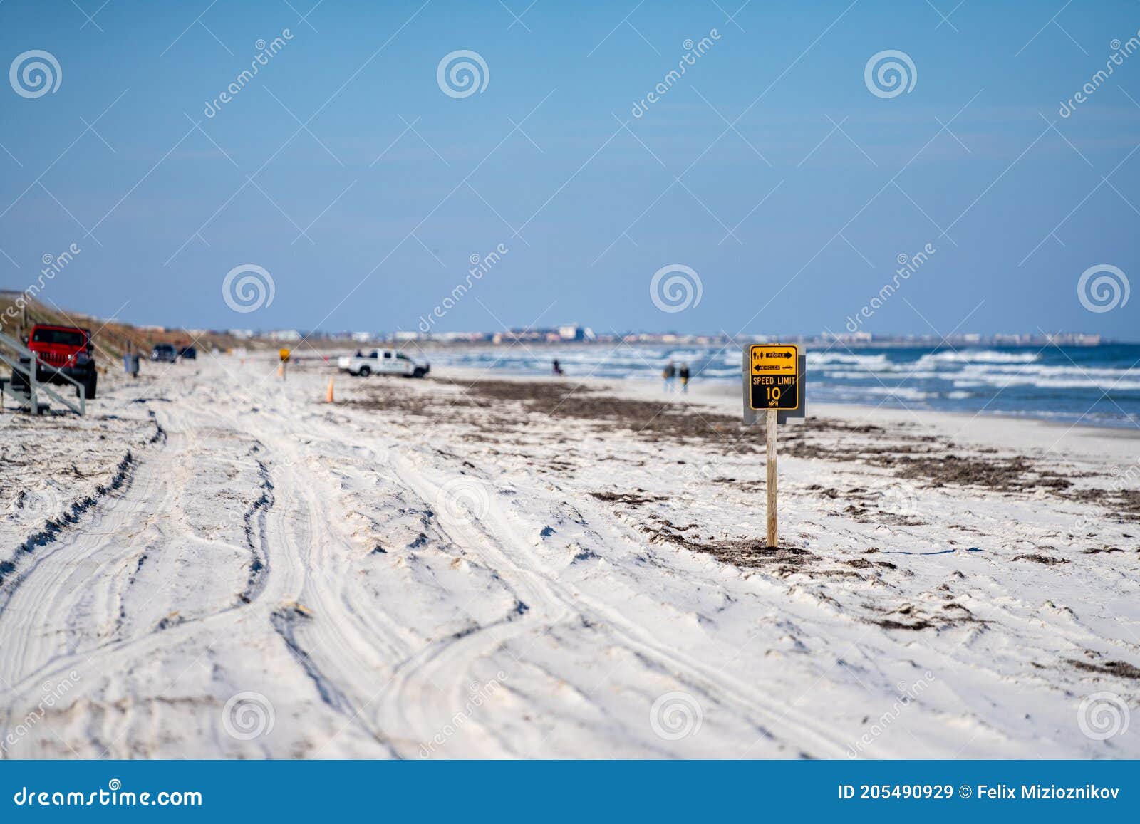 Driving on Crescent Beach FL USA Stock Image Image of coastal