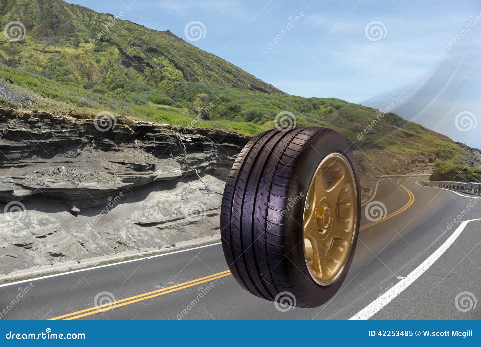 Driving down the road. stock image. Image of countryside 42253485