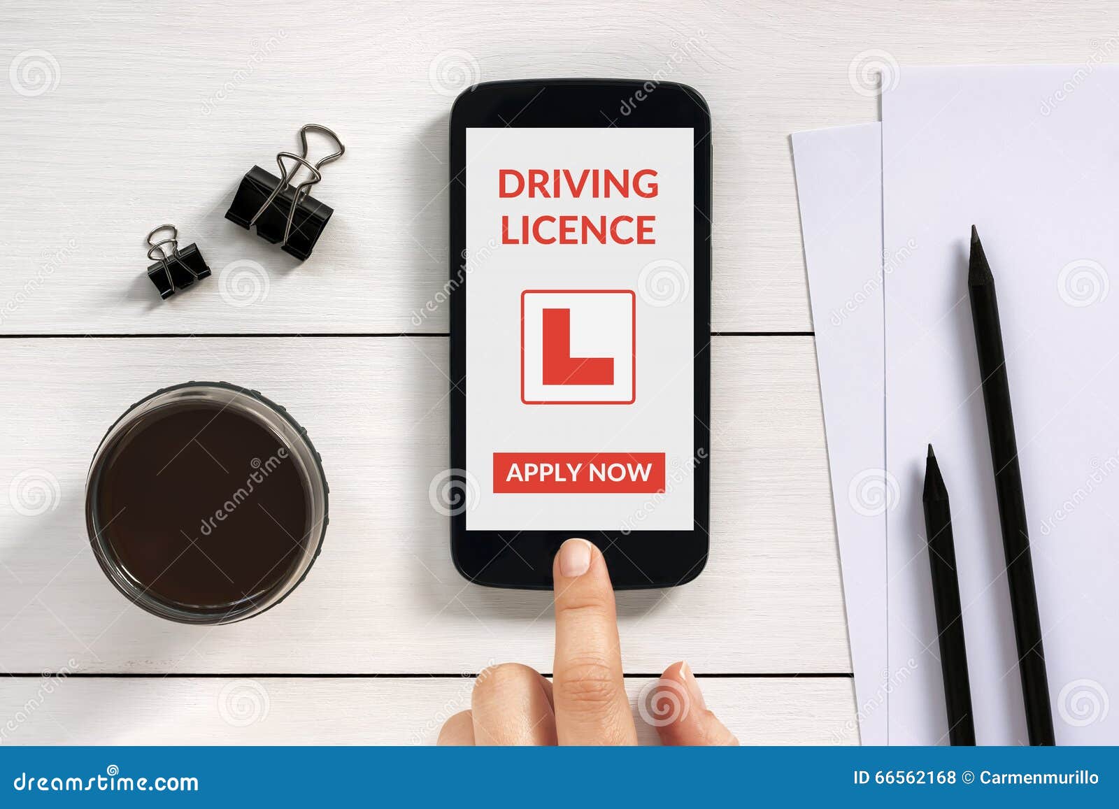 Download Driving Licence App Mock Up On Smart Phone Screen With ...