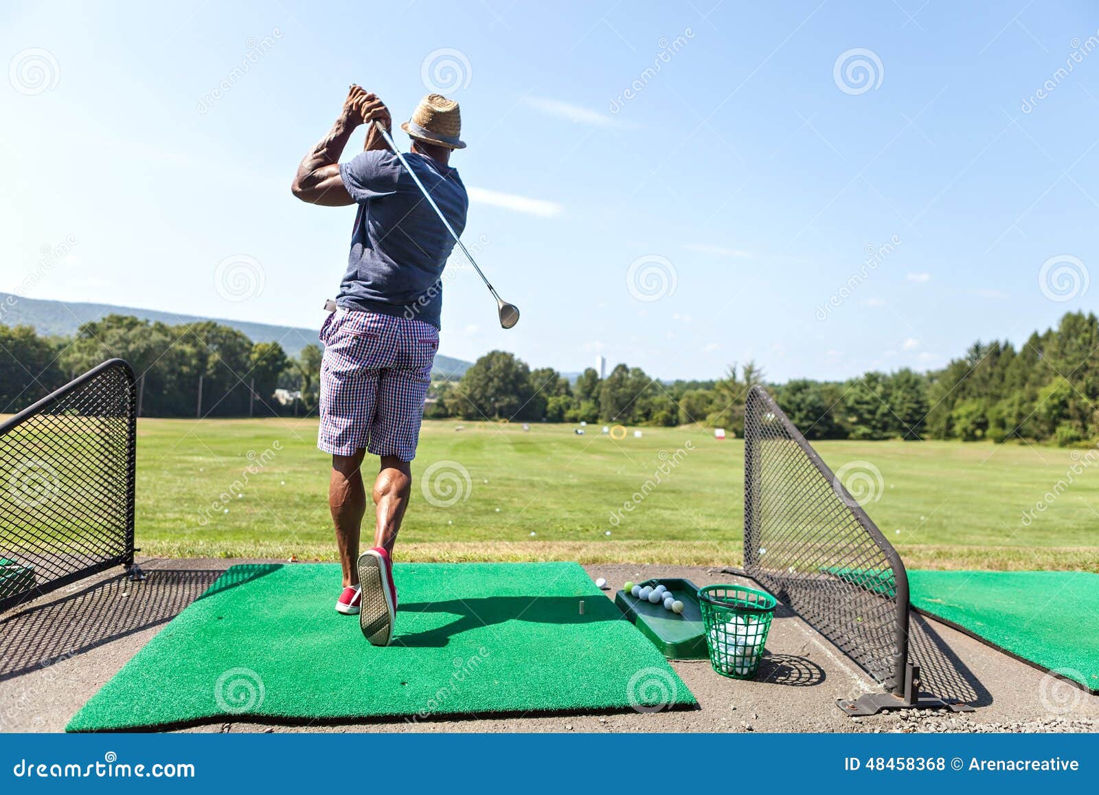 Driving Range Gold Practice Stock Photo Image of golfing, range 48458368