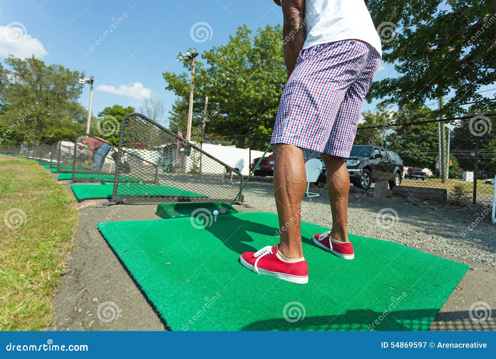Driving Range Golfer stock image. Image of adult, golfing 54869597