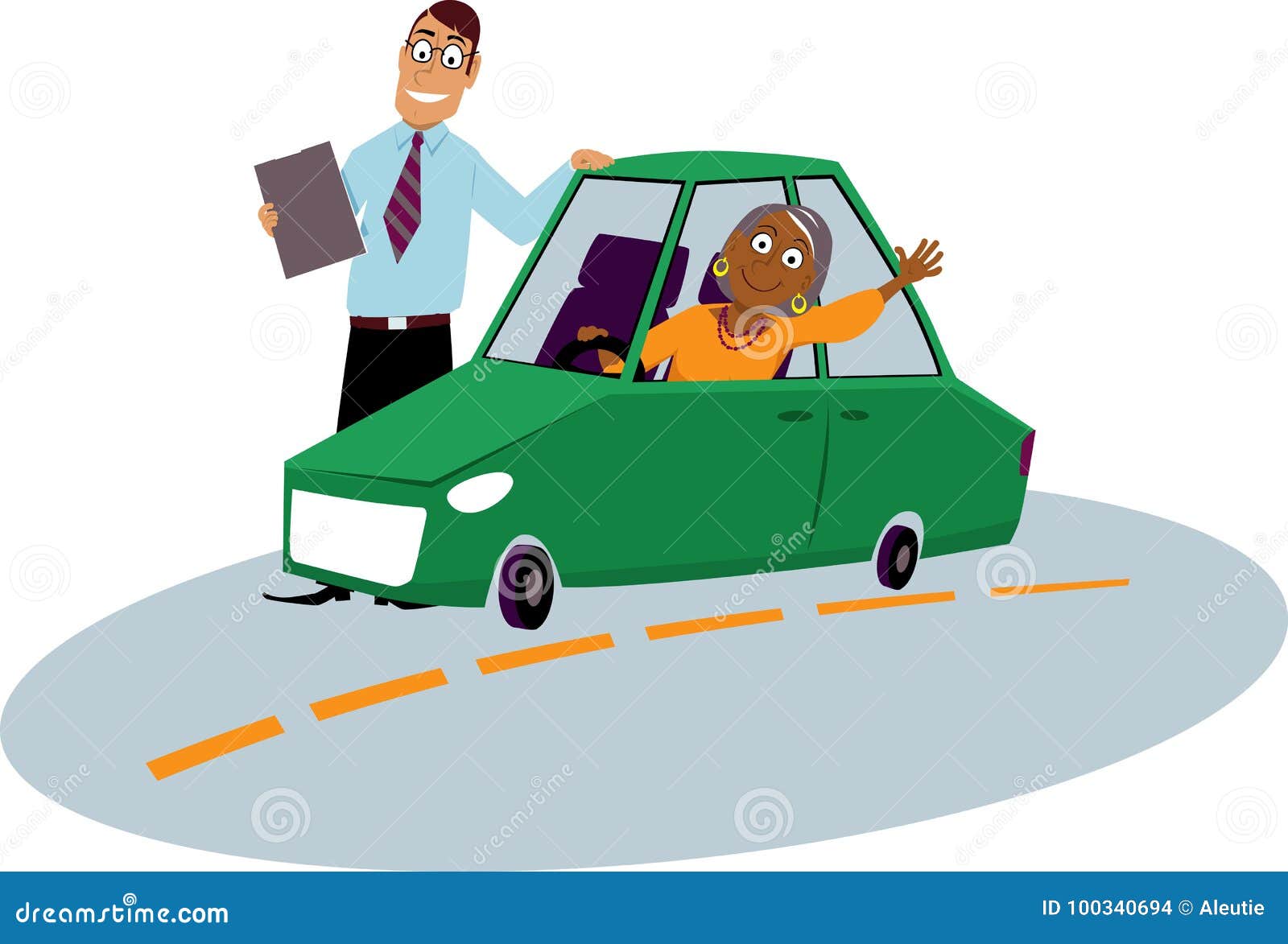 Driving School For Immigrants Stock Vector - Illustration ...