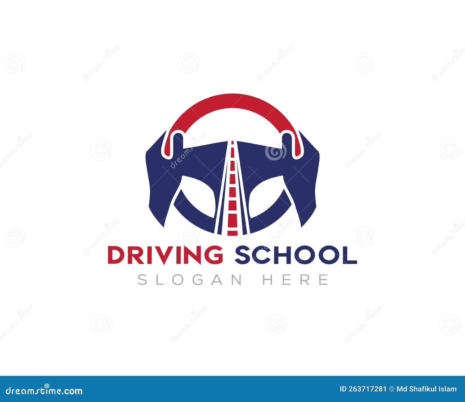 Driving School Logo Design Vector Templates Stock Illustration